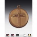 Medaille Christl. Kreuz mit se  50mm,   bronzefarben,...