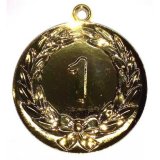 Medaille Kranz 1 mit Öse 50mm, bronzefarben, siber- oder goldfarben Medaille Kranz 1 mit Öse 50mm, bronzefarben,...