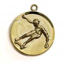 Medaille Skateboard mit se  50mm, goldfarben in Metall