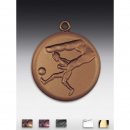 Medaille Tipp-Kick mit se  50mm,  bronzefarben, siber-...