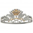 Diadem, mit Similisteinen besetzt, teils versilbert, teils vergoldet bicolor Diadem, mit Similisteinen besetzt, teils versilbert,...