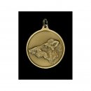 Jagdmedaille Keilerkopf bronzefarben Ø40mm mit Öse und Ring Jagdmedaille Keilerkopf bronzefarben Ø40mm mit...