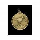 Jagdmedaille Schnepfe bronzefarben Ø40mm mit Öse und Ring Jagdmedaille Schnepfe bronzefarben Ø40mm mit...