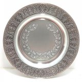 Zinnteller mit Kranz inkl. Gravur D=230 Zinnteller mit Kranz inkl. Gravur D=230